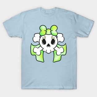 Pretty skulls green ribbon T-Shirt